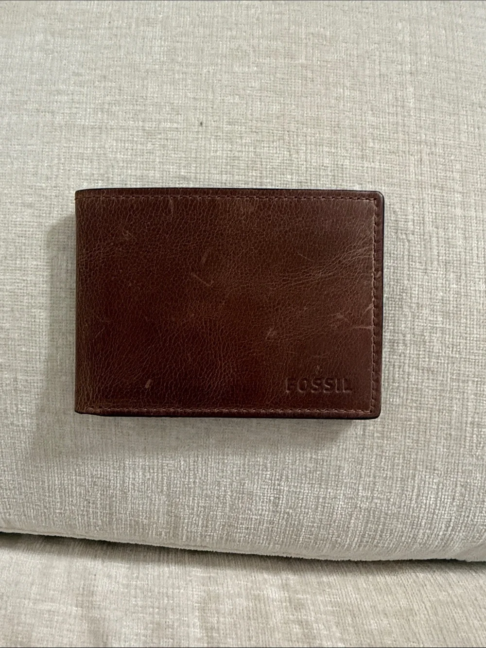 Fossil Men's Dark Brown Leather Bifold Wallet